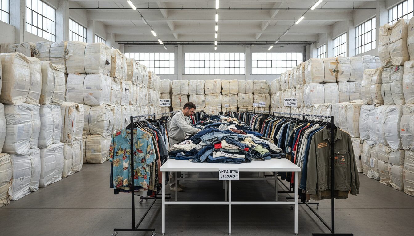 古着倉庫での仕入れ